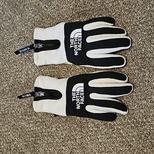 The North Face Fleece Gloves White Black Size XS Unisex